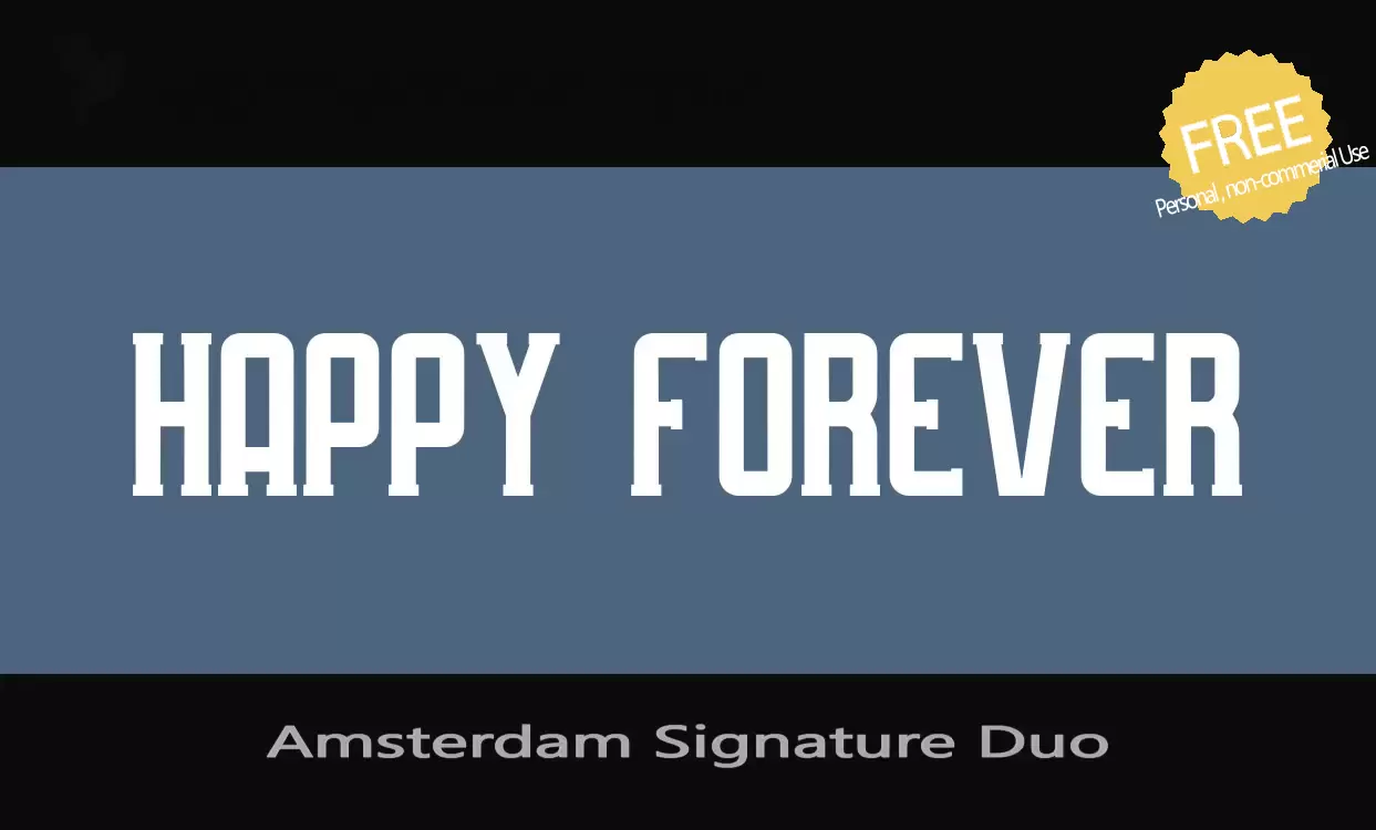 Font Sample of Amsterdam-Signature-Duo