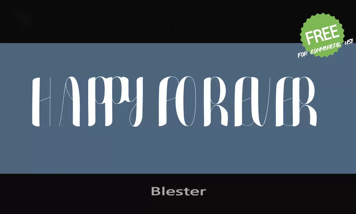 Font Sample of Blester