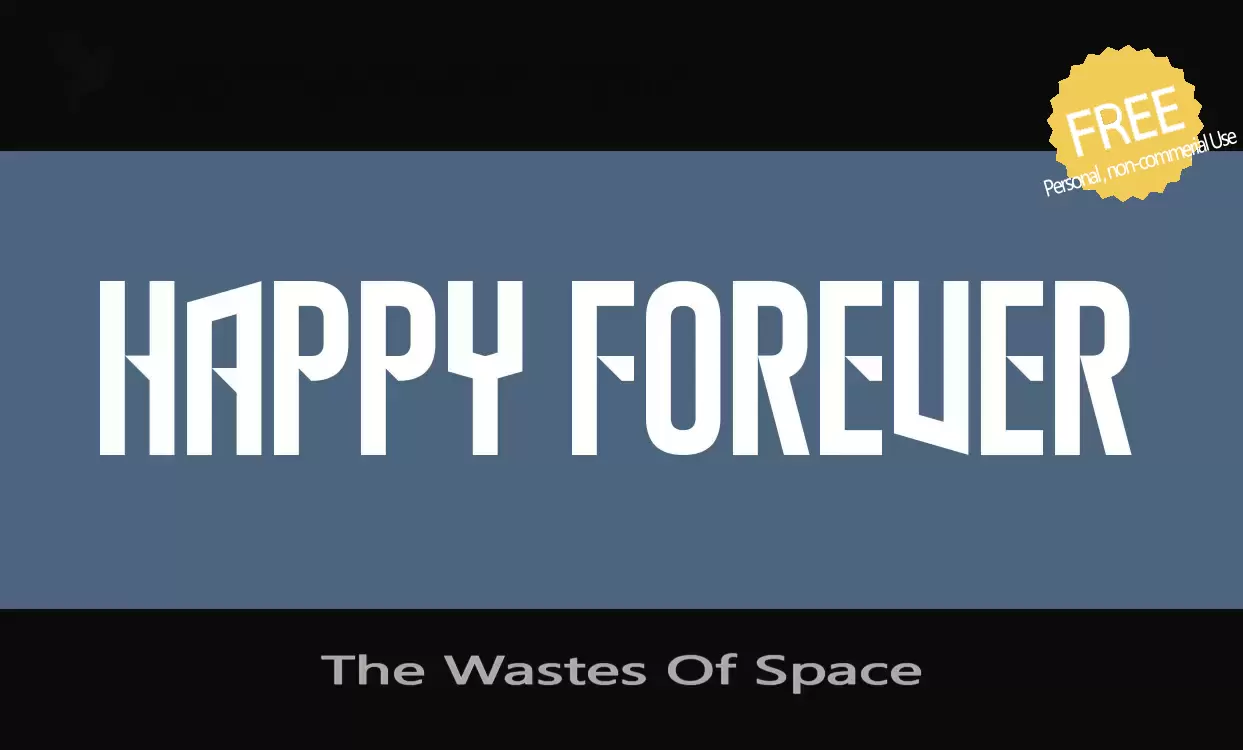 Font Sample of The-Wastes-Of-Space