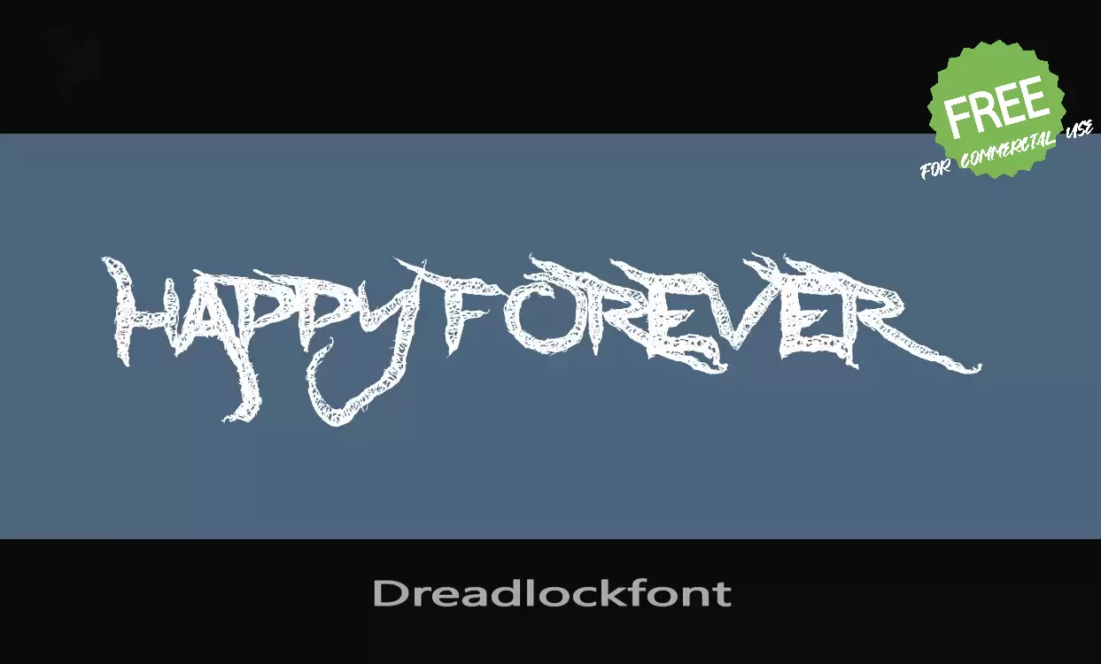 Sample of Dreadlockfont