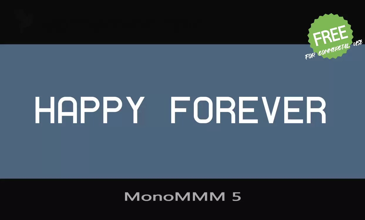 「MonoMMM-5」字体效果图