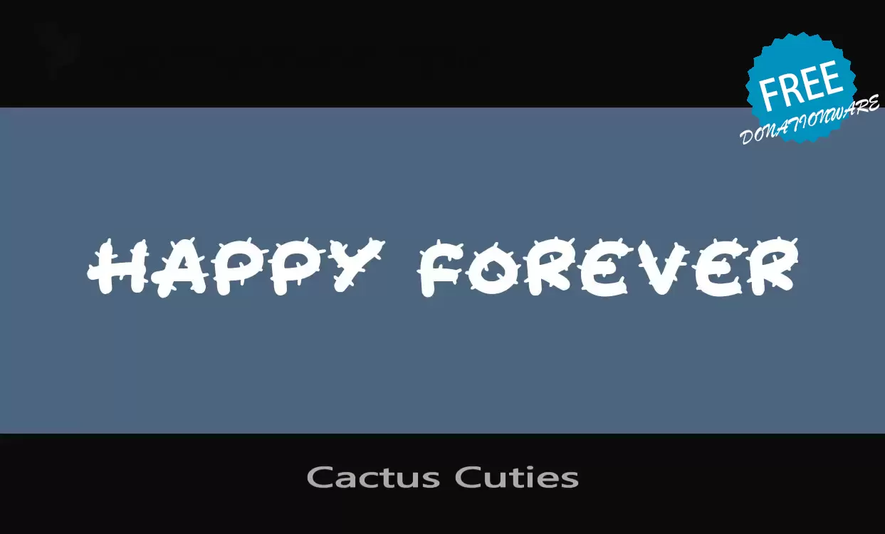 Font Sample of Cactus-Cuties