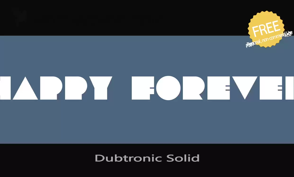 Font Sample of Dubtronic-Solid