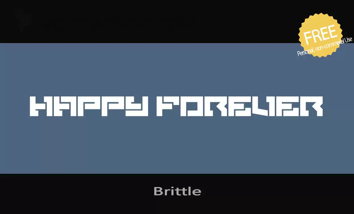 Font Sample of Brittle