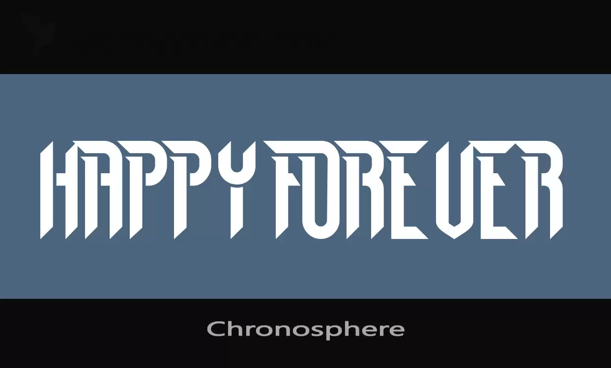 「Chronosphere」字体效果图