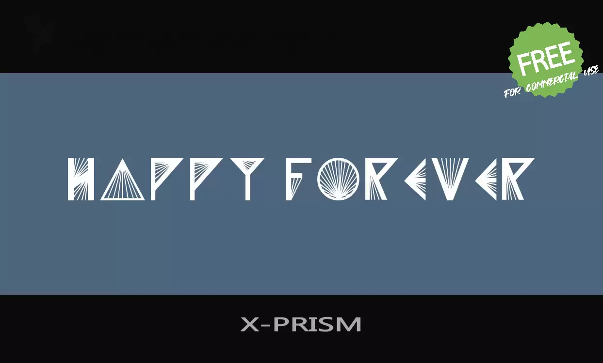 Font Sample of X-PRISM