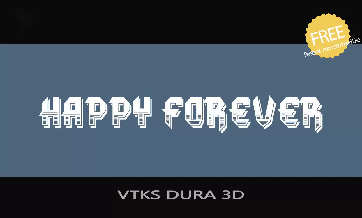 Font Sample of VTKS-DURA-3D