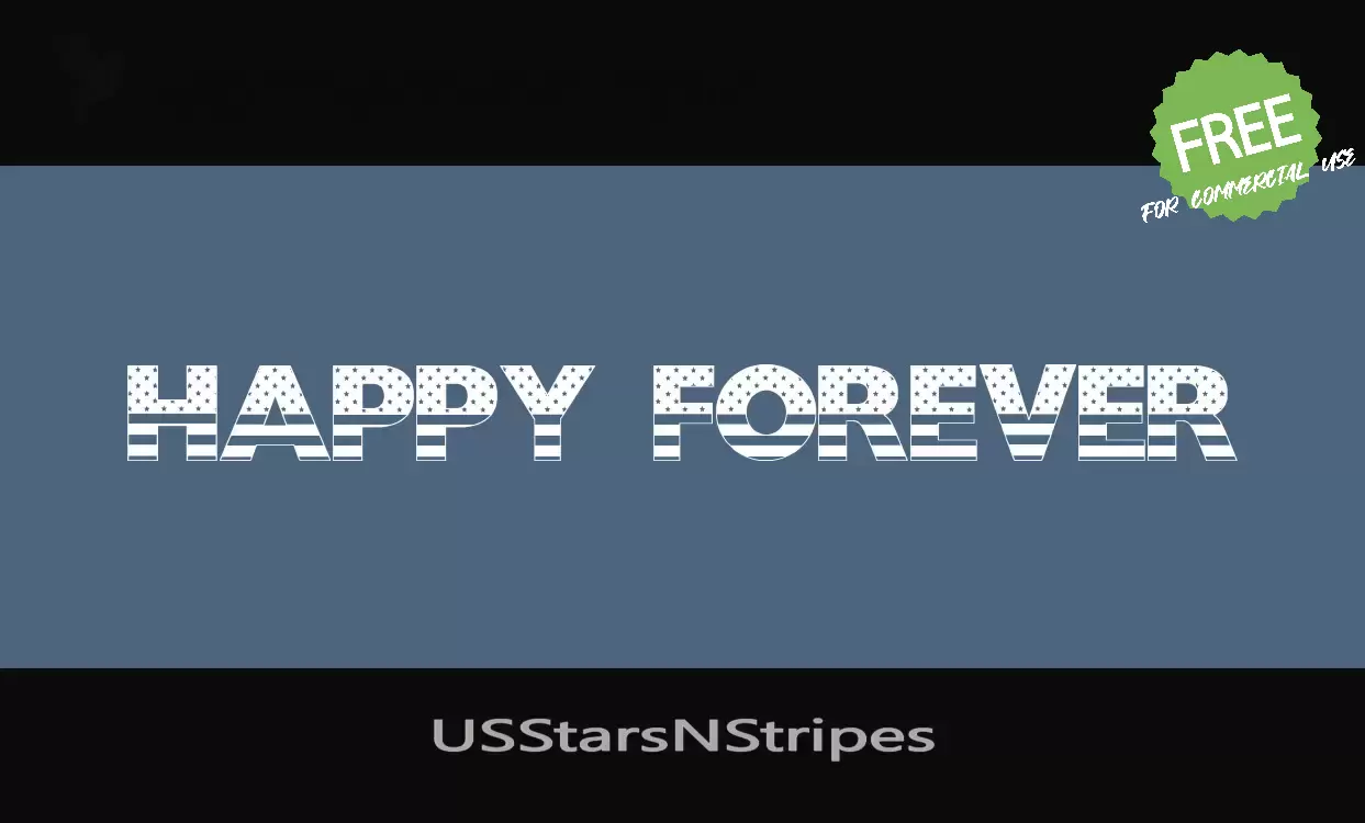 Font Sample of USStarsNStripes