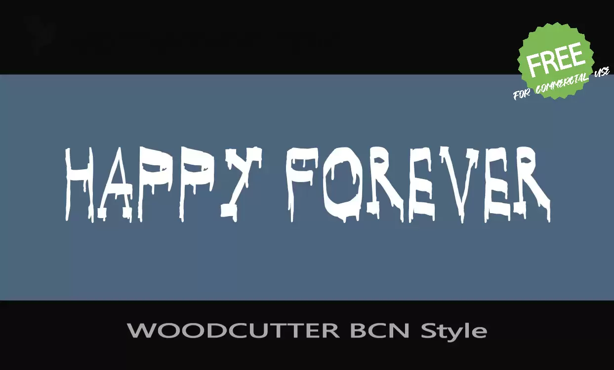 「WOODCUTTER-BCN-Style」字体效果图