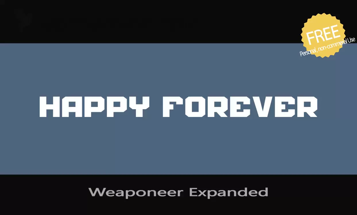 Font Sample of Weaponeer-Expanded