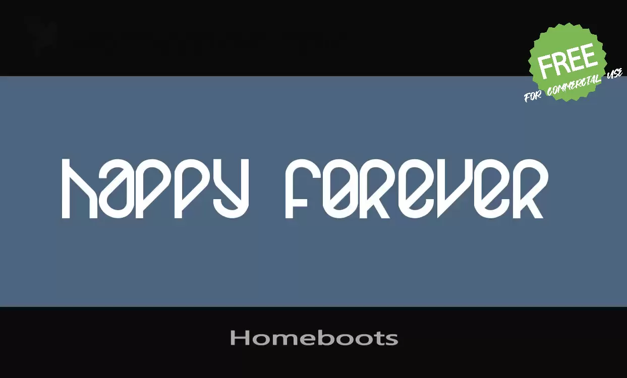 「Homeboots」字体效果图