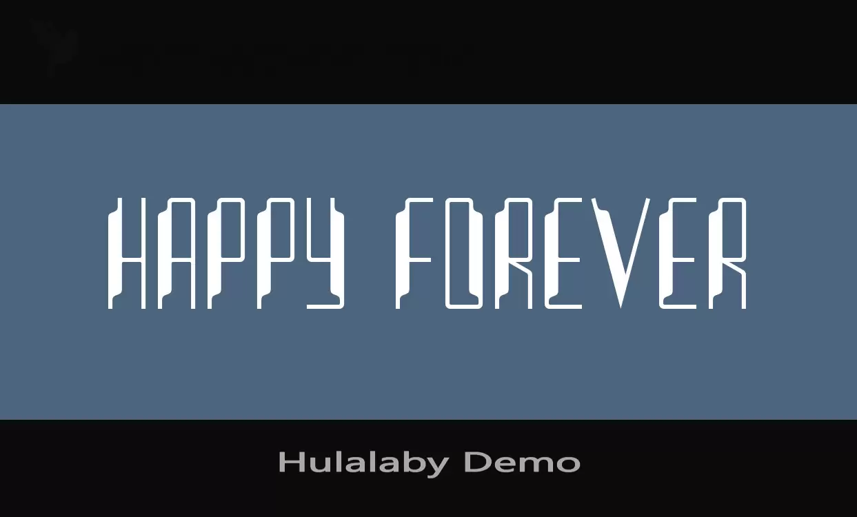 Font Sample of Hulalaby-Demo