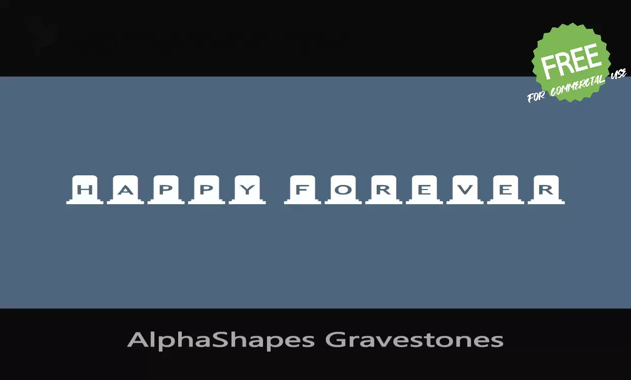 「AlphaShapes Gravestones」字体效果图