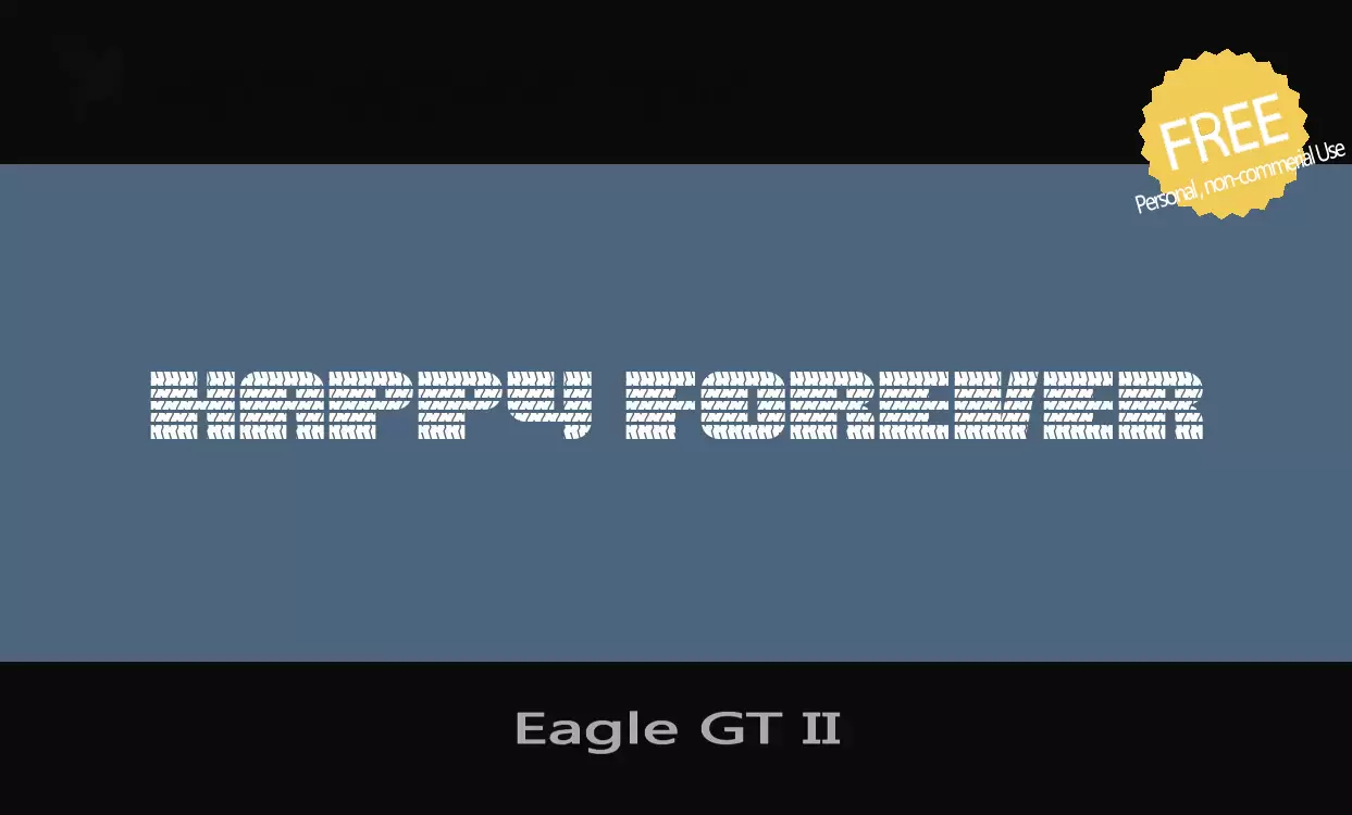 Font Sample of Eagle-GT-II