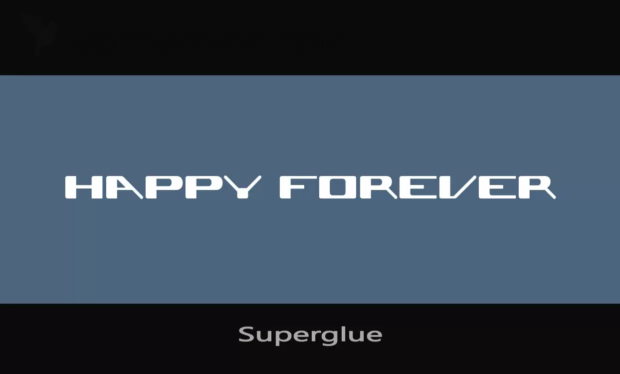 Font Sample of Superglue