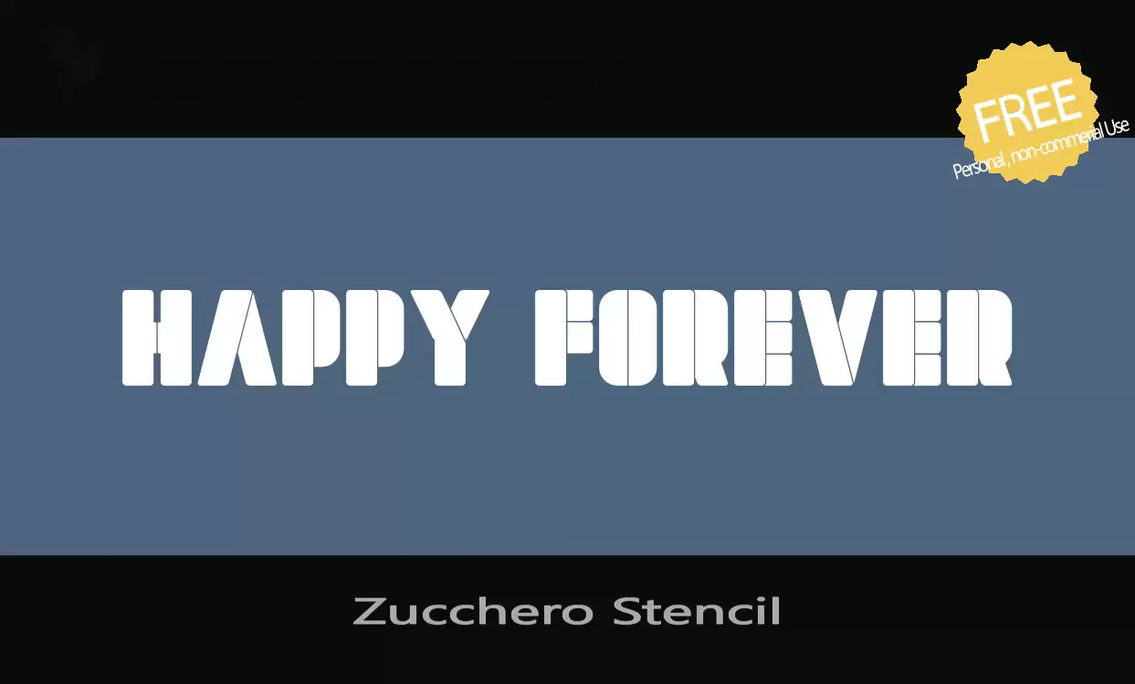 「Zucchero-Stencil」字体效果图