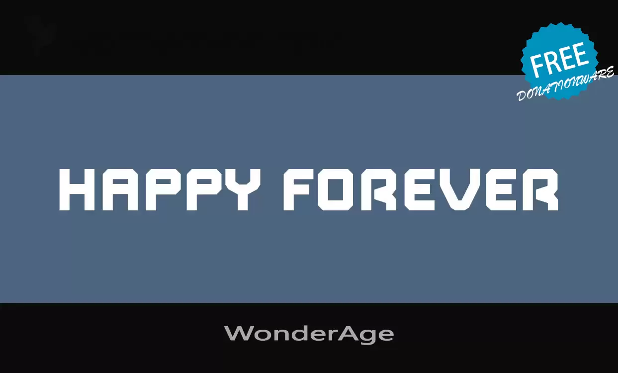 Font Sample of WonderAge