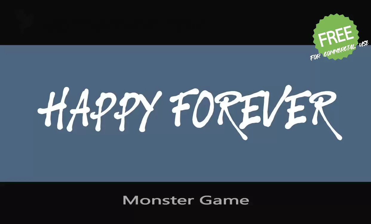 「Monster Game」字体效果图