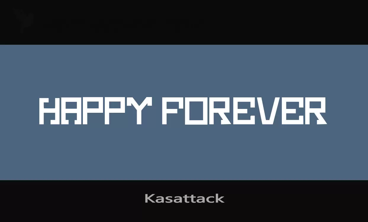 Font Sample of Kasattack