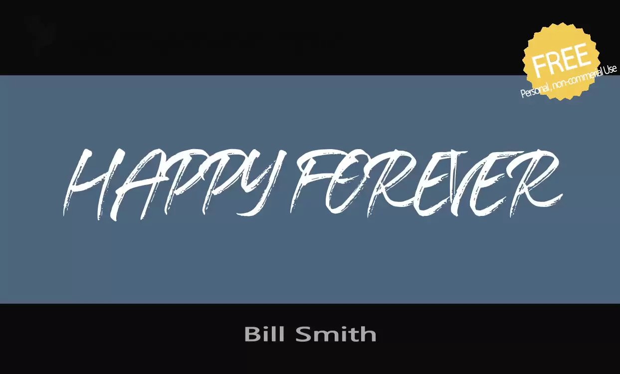 Font Sample of Bill-Smith