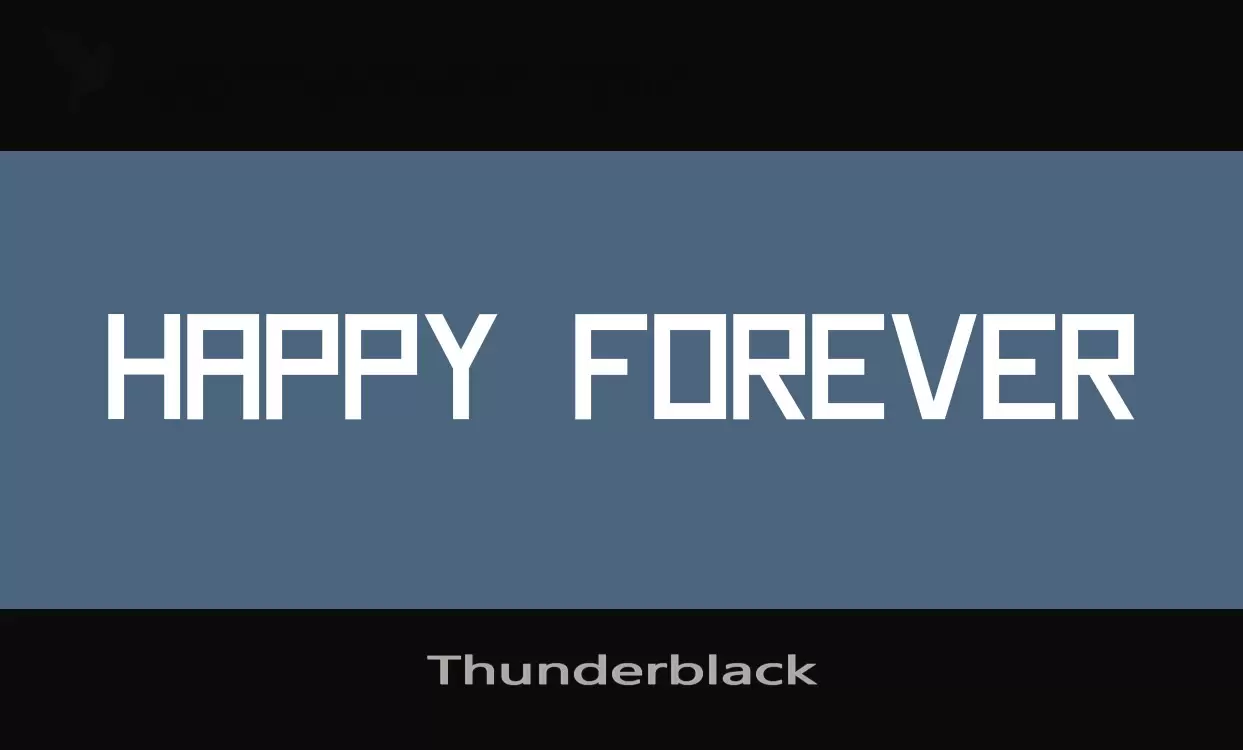 「Thunderblack」字体效果图