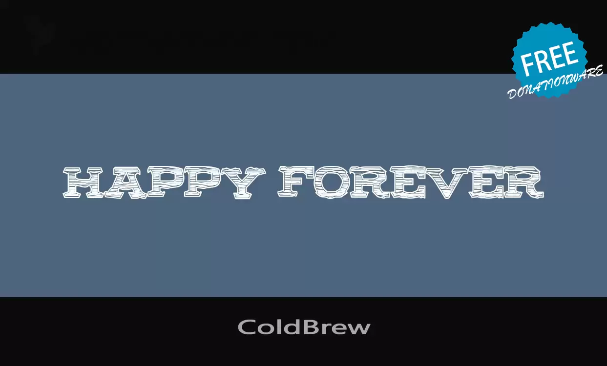 「ColdBrew」字体效果图