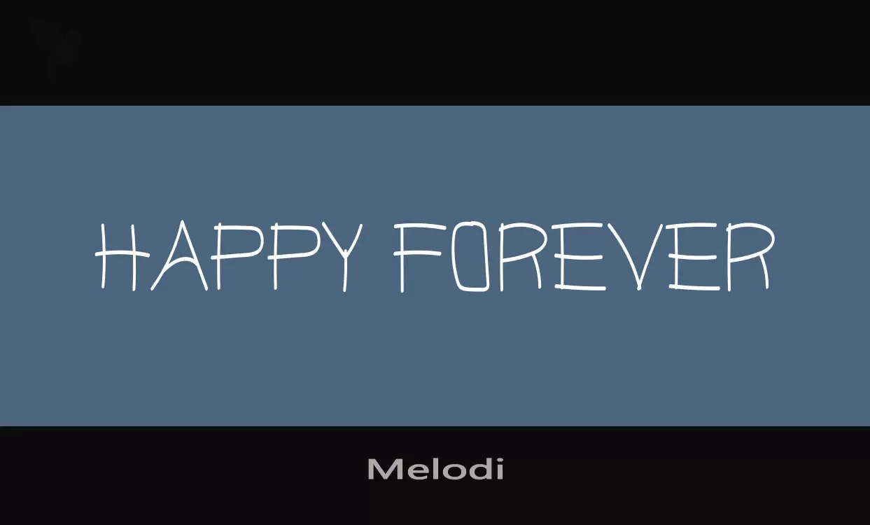 Font Sample of Melodi