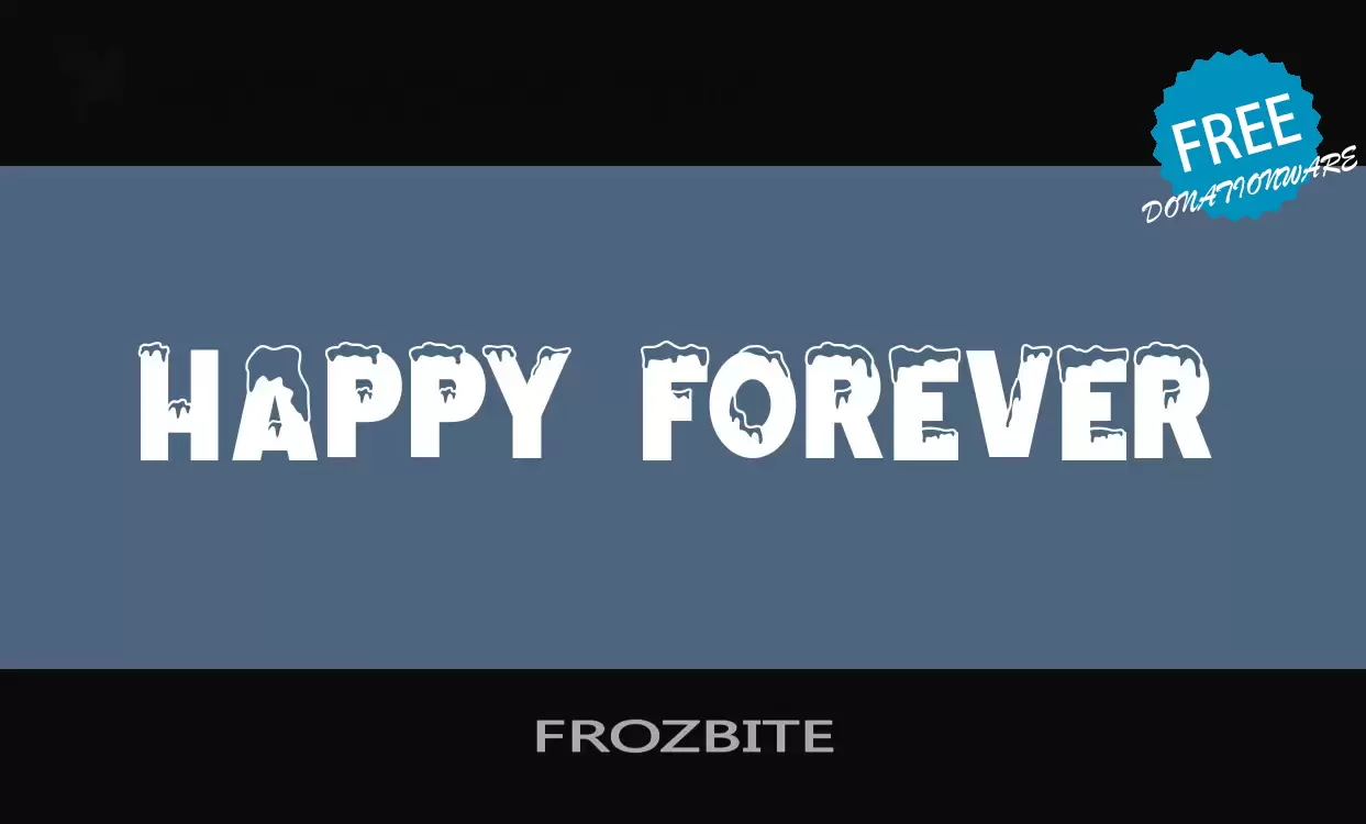 「FROZBITE」字体效果图