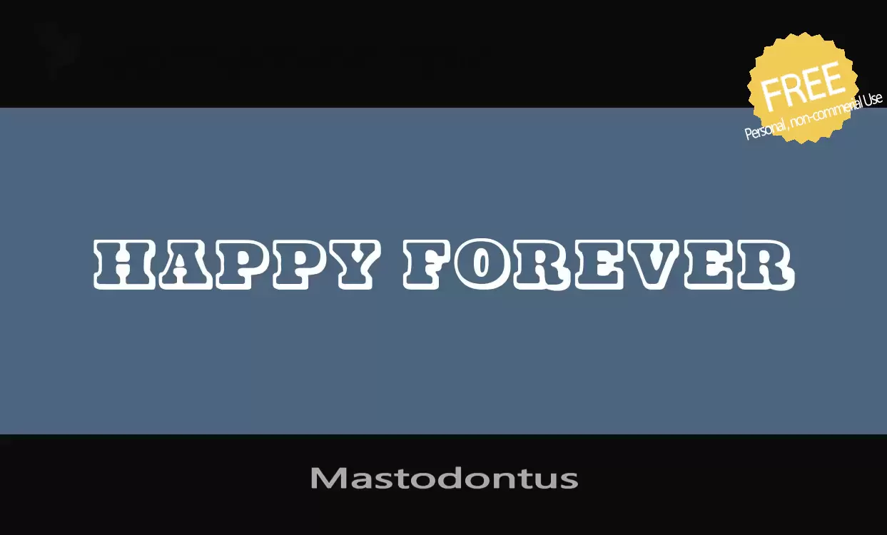 Font Sample of Mastodontus