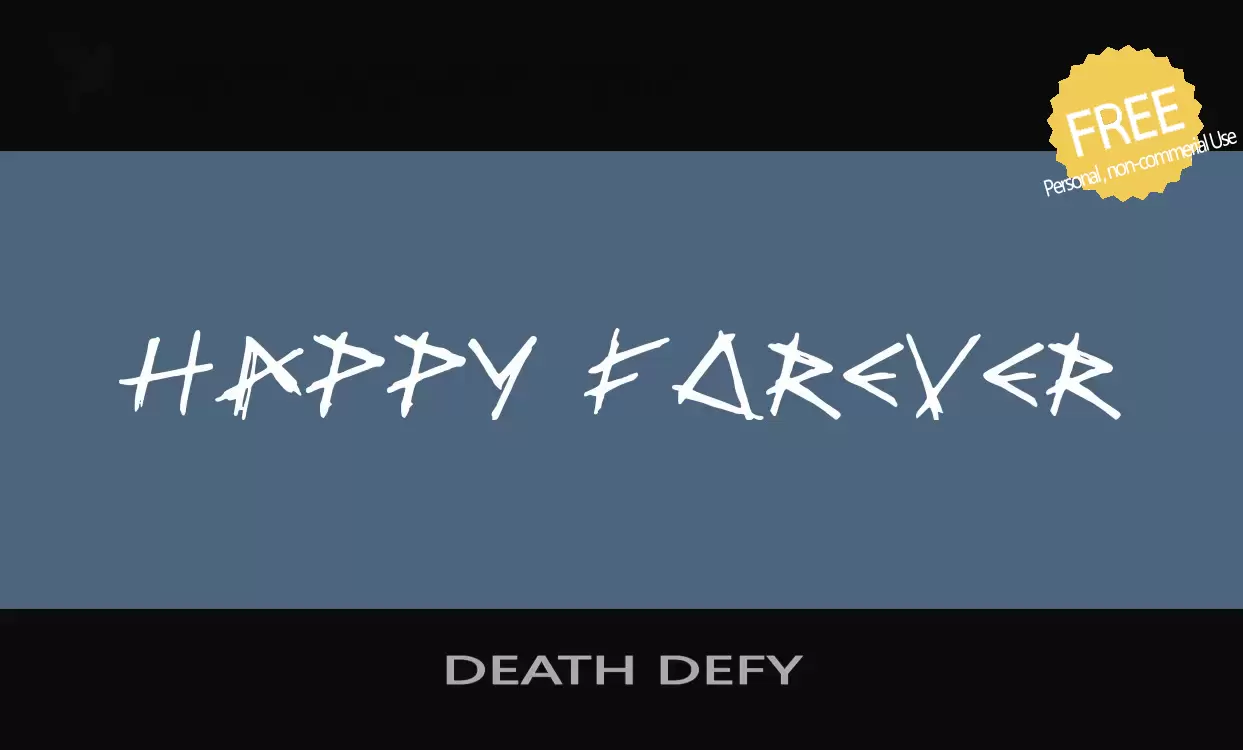 Font Sample of DEATH-DEFY