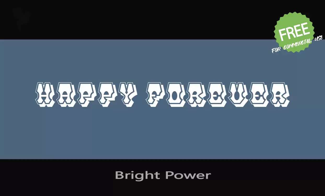 「Bright Power」字体效果图