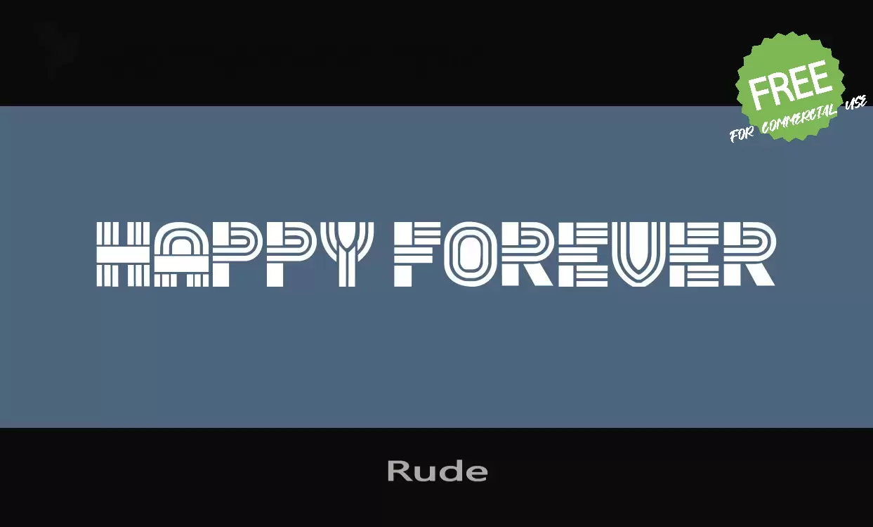 Font Sample of Rude