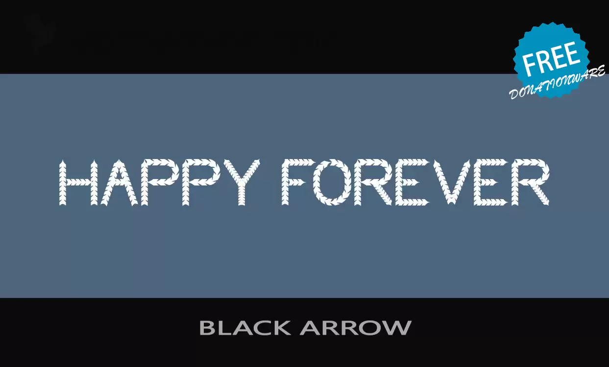 Font Sample of BLACK-ARROW