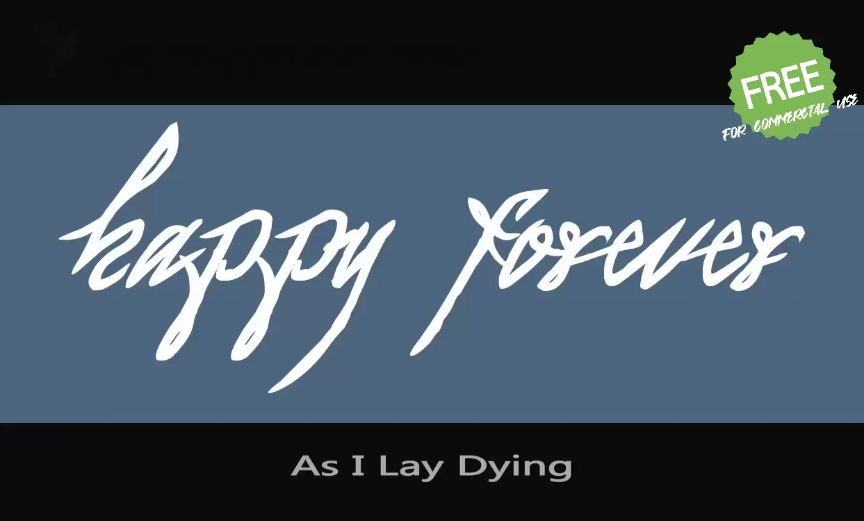 「As I Lay Dying」字体效果图