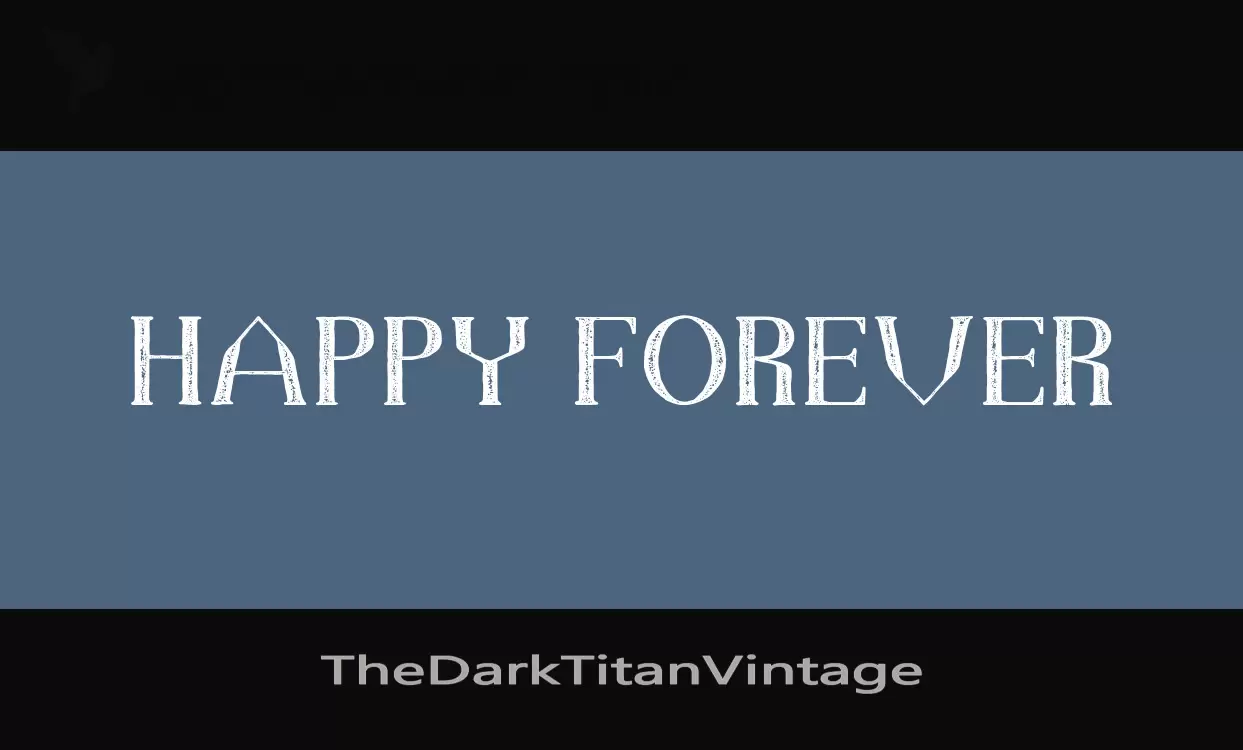 「TheDarkTitanVintage」字体效果图