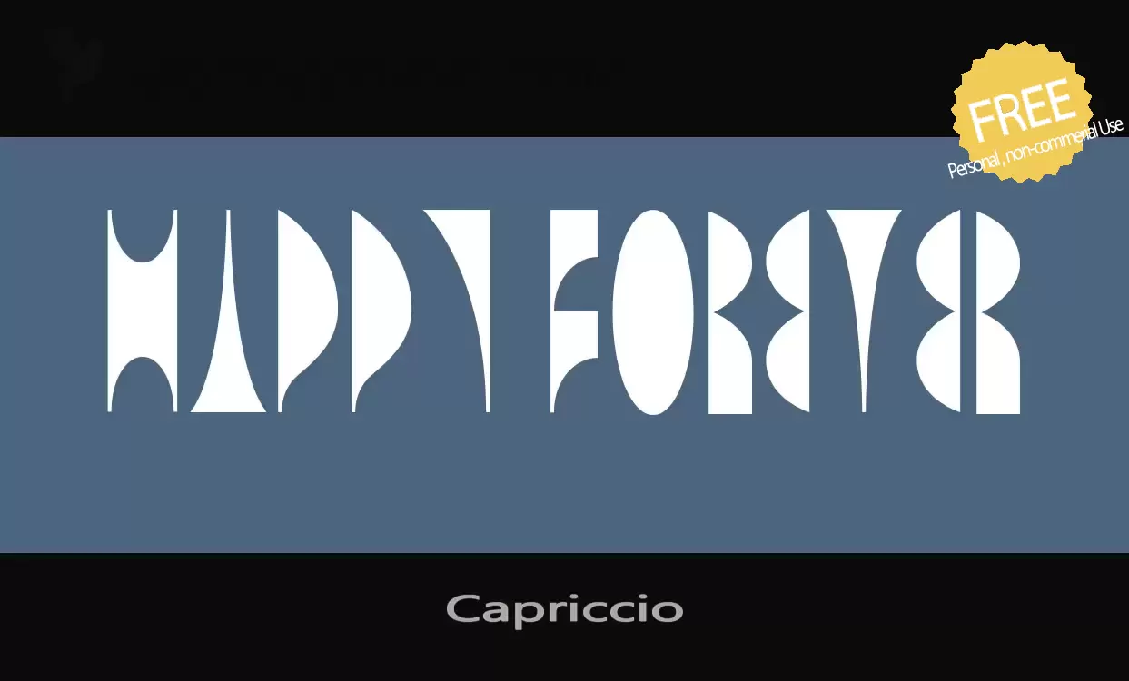 「Capriccio」字体效果图