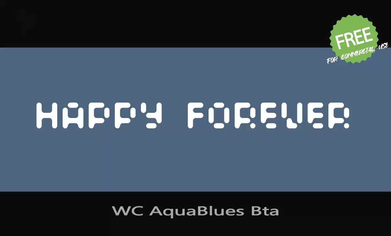 Font Sample of WC-AquaBlues-Bta