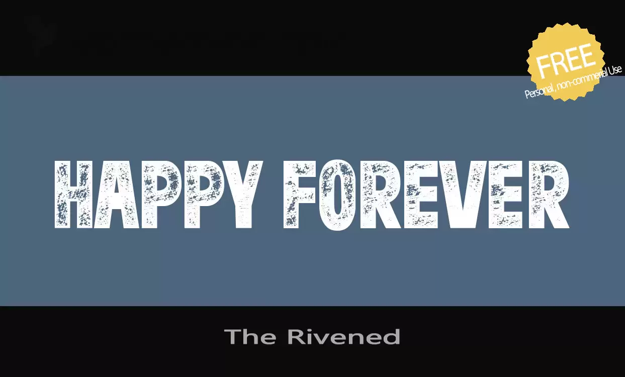 Font Sample of The-Rivened