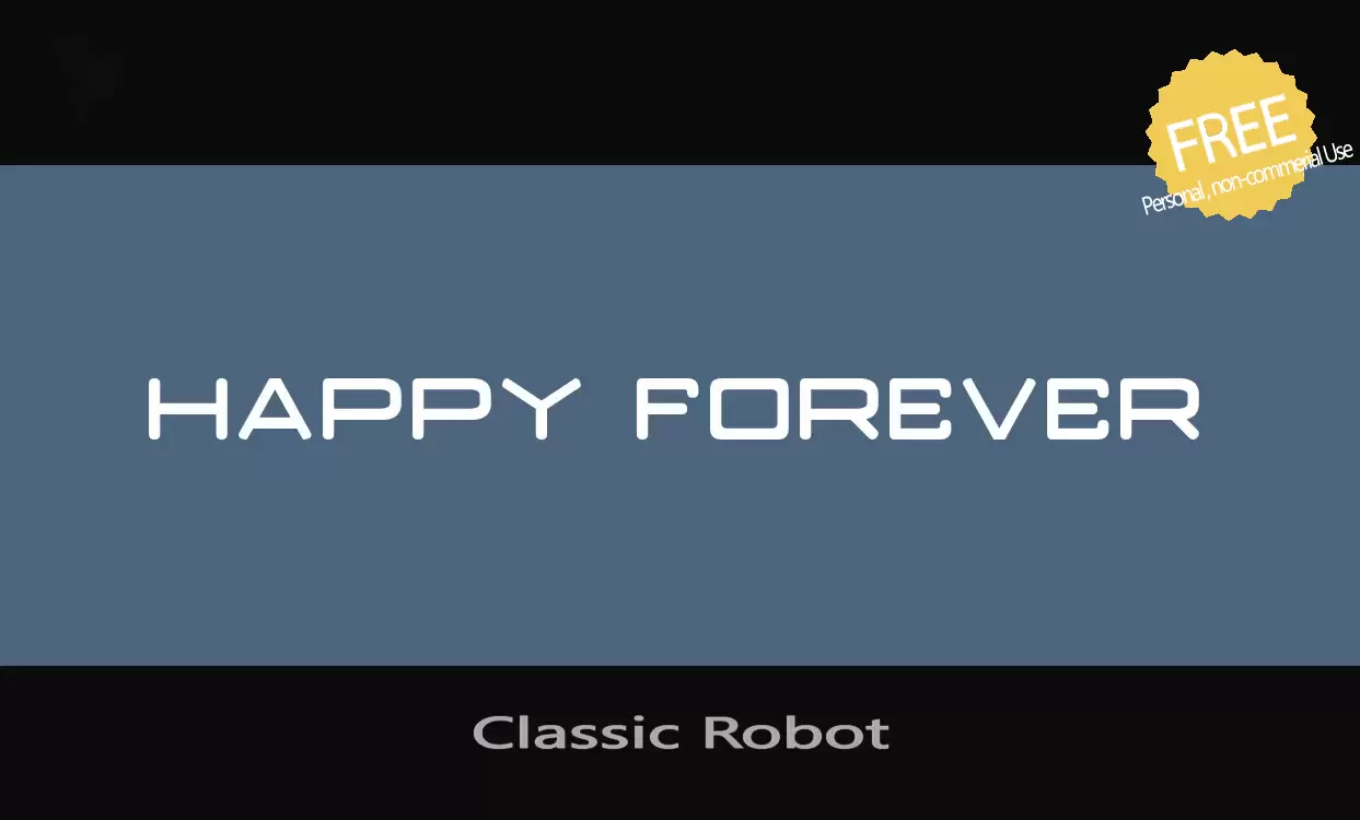 Font Sample of Classic-Robot