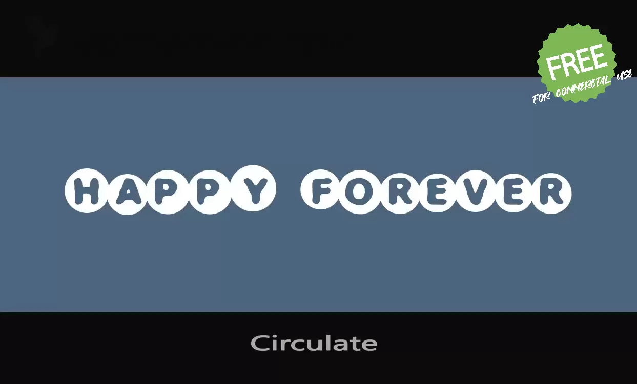 「Circulate 」字体效果图