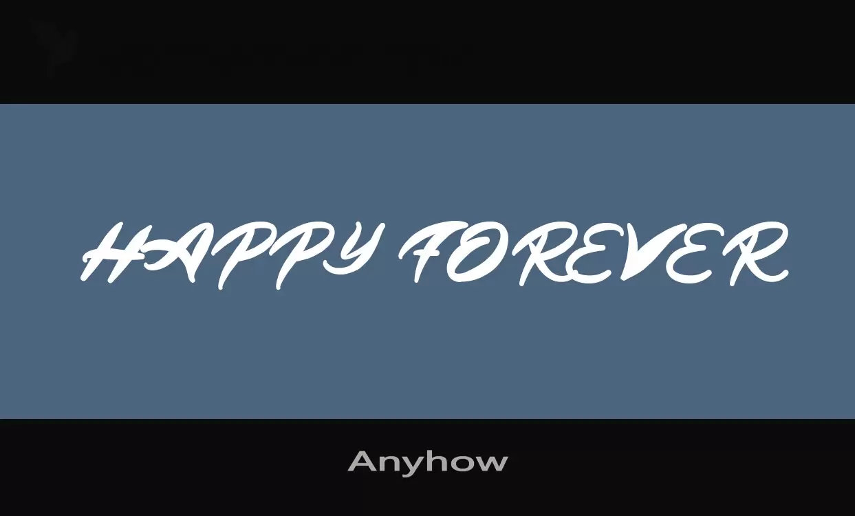 Font Sample of Anyhow