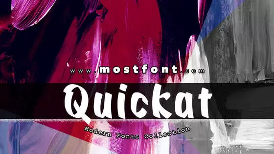 「Quickat」字体排版图片