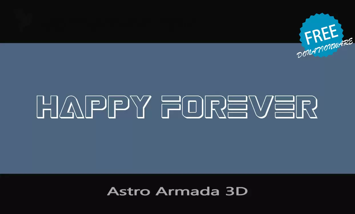 Font Sample of Astro-Armada-3D