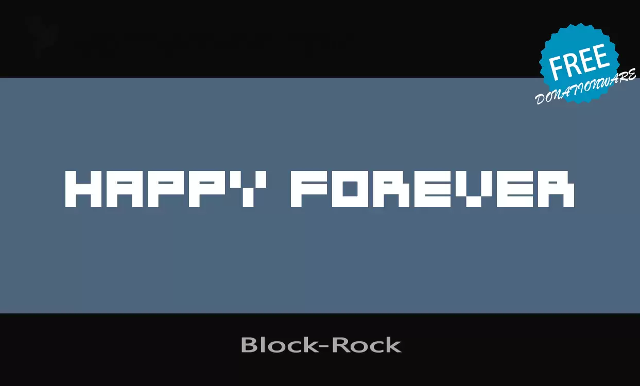 Font Sample of Block-Rock