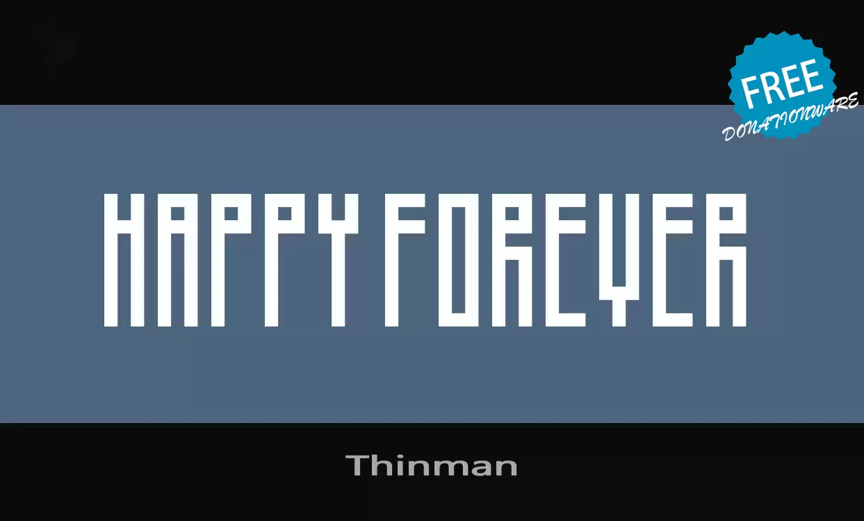 Font Sample of Thinman