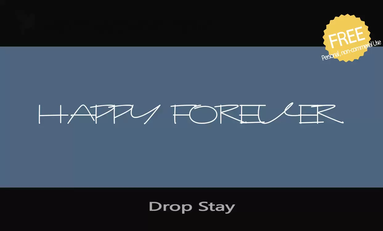 「Drop-Stay」字体效果图