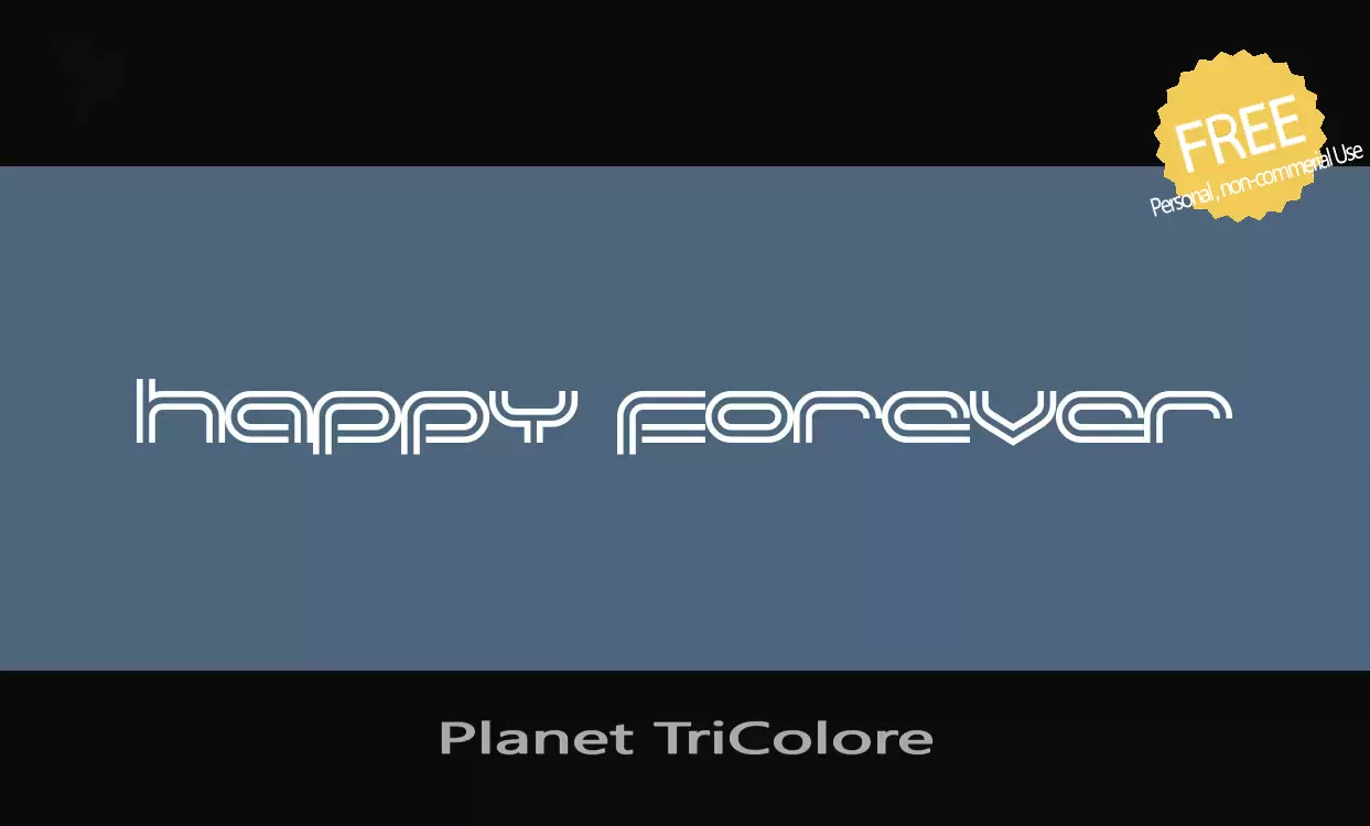 「Planet-TriColore」字体效果图