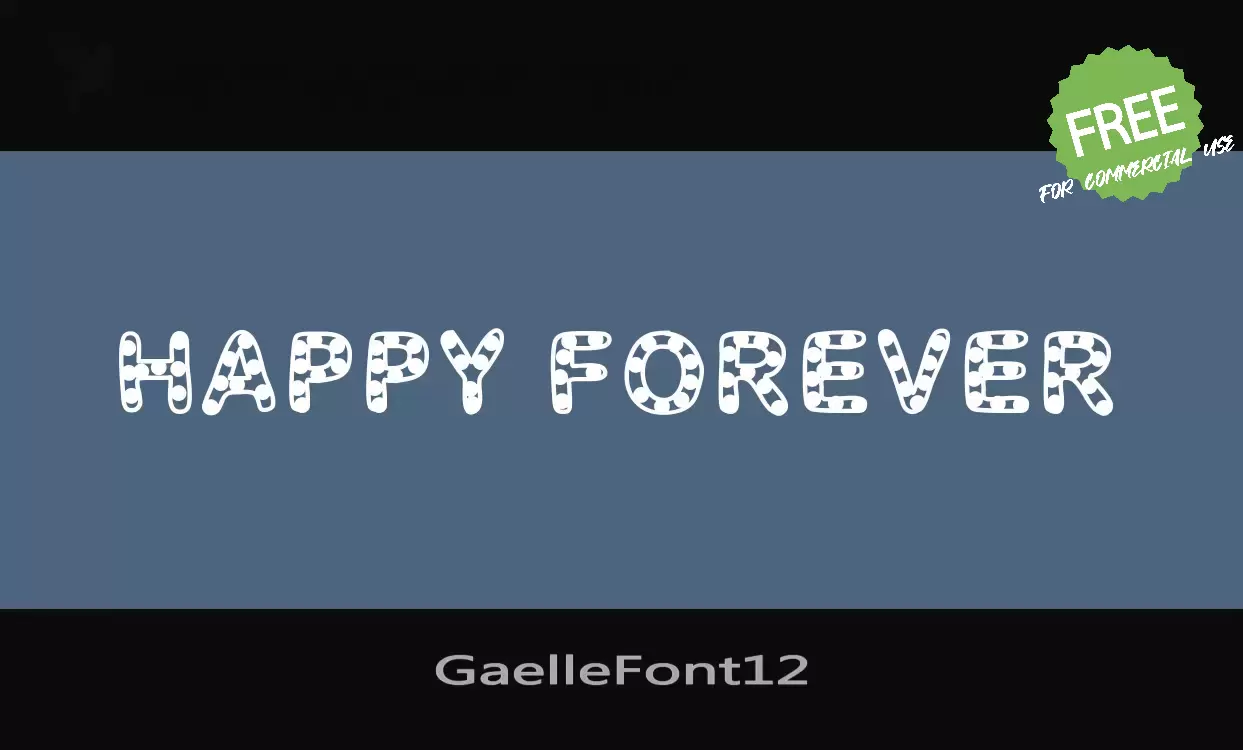 「GaelleFont12」字体效果图