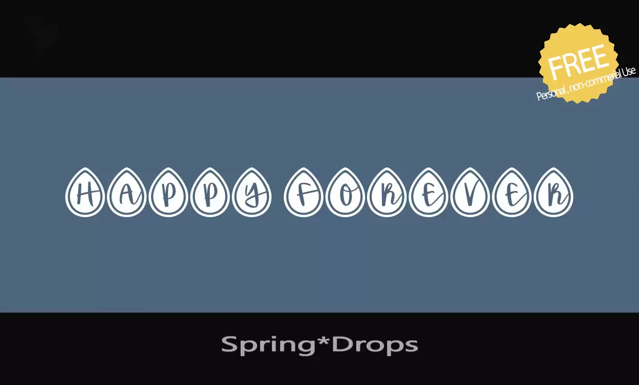 Font Sample of Spring*Drops