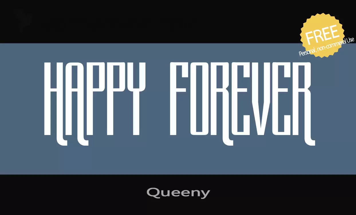 Font Sample of Queeny